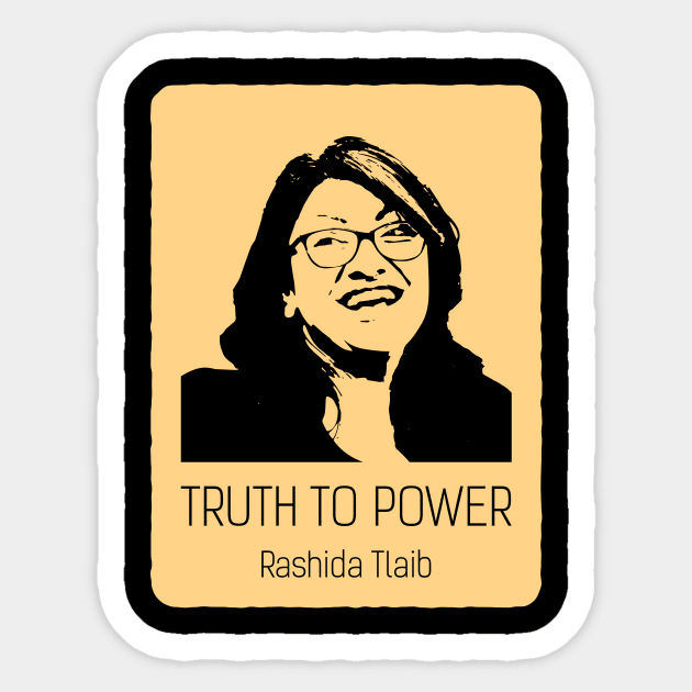 Truth To Power Squad Rashida Tlaib Sticker by WildZeal